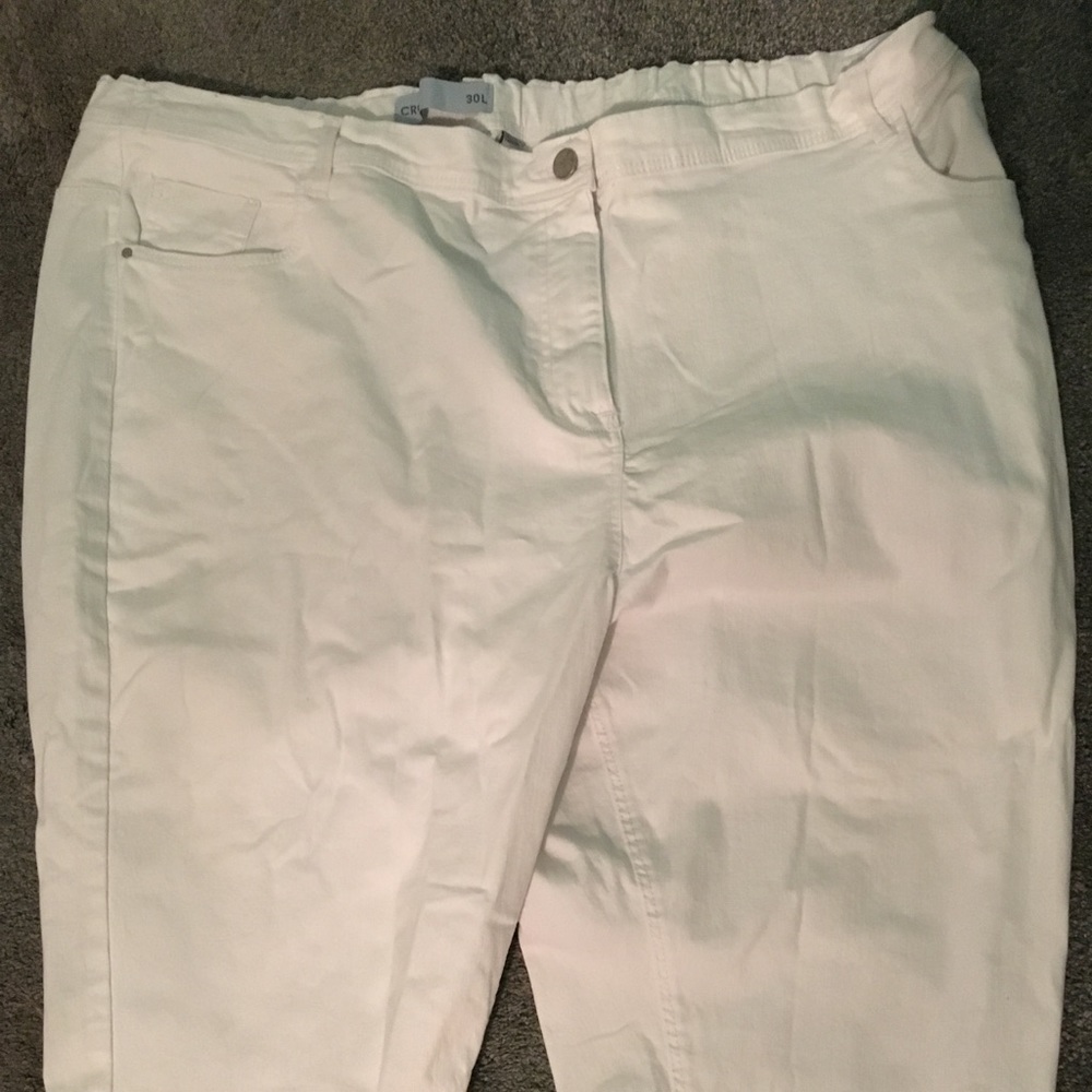 NWT Simply Be White Denim Capri Pants